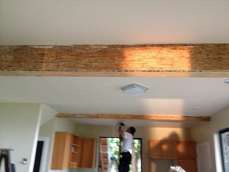 fir covered beam
