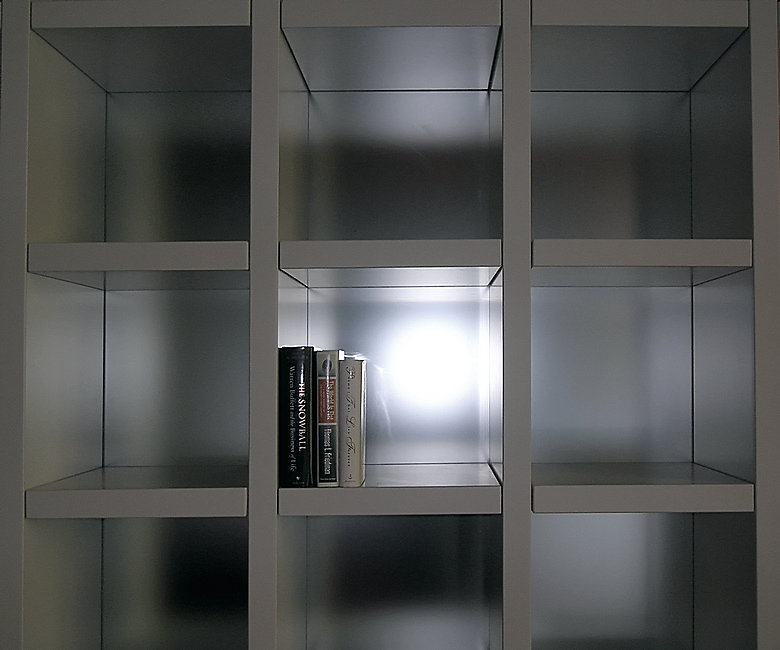 white bookcase for NWC